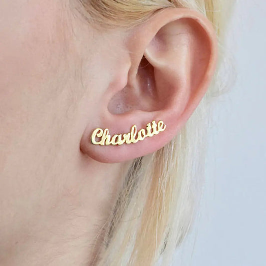 DIY custom English letter name earrings personalized custom earrings