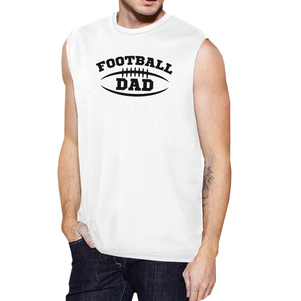 Football Dad Men's White Sleeveless Muscle Tank