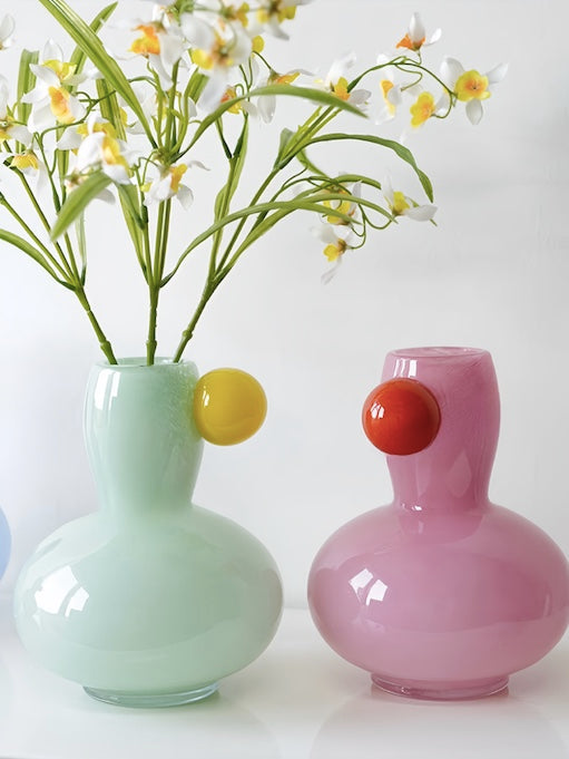 Jelly Bean Bud Vase - Whimsical Dopamine Centerpiece Vase for Gorgeous