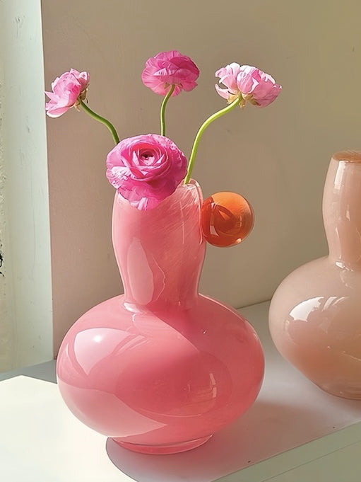 Jelly Bean Bud Vase - Whimsical Dopamine Centerpiece Vase for Gorgeous